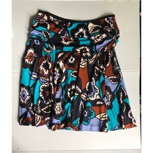 DIANE Von FURSTENBERG SKIRT Sz 10 DVF colorful SILK NWT